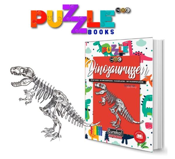Puzzelboek Dinosaurussen - Eureka - Afbeelding 1