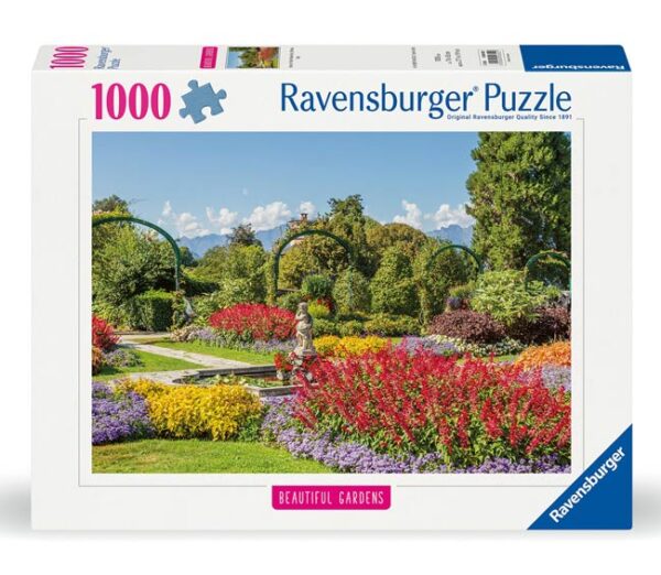 Beautiful Gardens: Park of Villa Pallavicino, Stresa, Italy (1000) - Ravensburger  Legpuzzel - Afbeelding 1