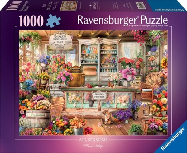 All Seasons Flower Shop (1000) - Ravensburger  Legpuzzel - Afbeelding 1