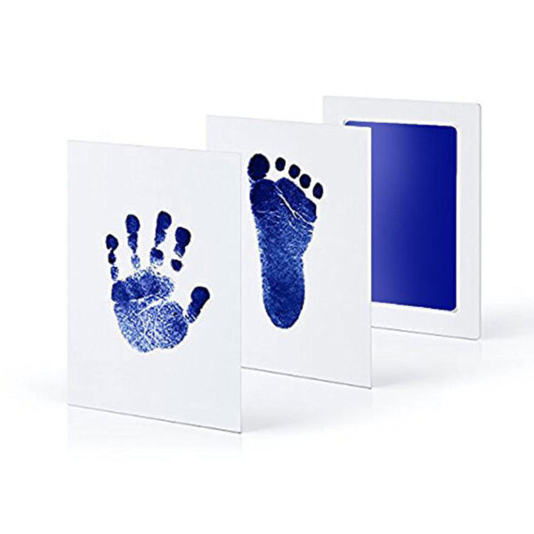 Baby Handprint Kit™ - Uniek aandenken aan uw baby - Afdruk Kit Donkerblauw | Educatief Speelgoed - Afbeelding 1