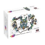 Houten puzzel Wolf (180) - Rainbow Wooden Puzzles  Legpuzzel