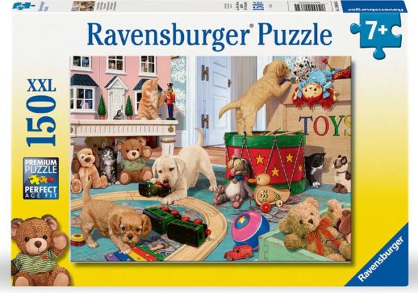 Spelende puppy's (150) - Ravensburger  Legpuzzel - Afbeelding 1