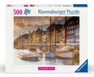 Scandinavian Places: Sunset in Copenhagen (500) - Ravensburger  Legpuzzel