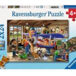 Vliegtuig- en treinonderhoud (2x 24) - Ravensburger  Legpuzzel