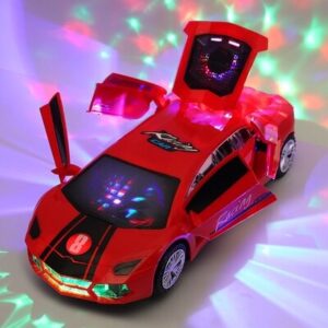Supercar Toy™ - Bewegend en Lichtgevend - Speelgoedauto Rood | Educatief Speelgoed