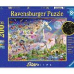 Schitterende eenhoorn met vlinders (200) - Ravensburger  Legpuzzel