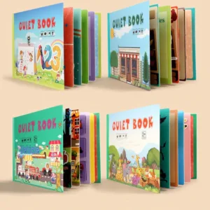 Quiet Book™ - Ontwikkel de fijne motoriek - Leerboek Set van 4 - €59.95 | Educatief Speelgoed