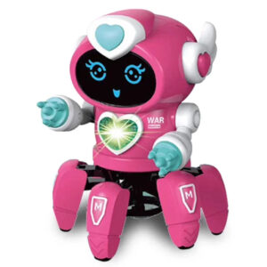 Dancing Spin Robot™ - Lichtjes en Dansjes - Speelgoedrobot Klauw Donkerroze | Educatief Speelgoed