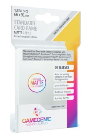 Standard Card Game Sleeves MATTE (66x91mm) non-glare (50) - Gamegenic