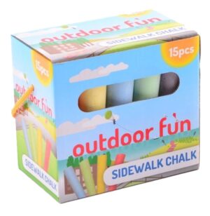 Stoepkrijt (15 dikke krijtjes) Outdoor Fun - Clown Games