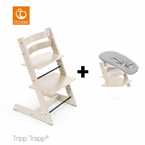 Kinderstoel Stokke® Tripp Trapp® Vanilla White met Newbornset - Afbeelding 1