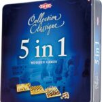 Tin Box Collection Classique - 5-in-1 Wooden Games - Tactic Bordspel|Denkspel|Houten spel