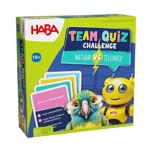 Team Quiz Challenge: Natuur vs Techniek - HABA Partyspel|Educatief - Afbeelding 1
