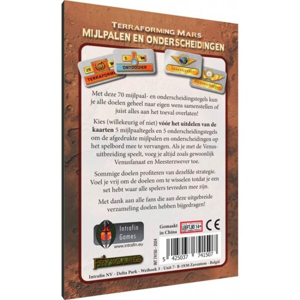 Terraforming Mars: Mijlpalen en Onderscheidingen (NL) - Intrafin Games Bordspel - Afbeelding 1
