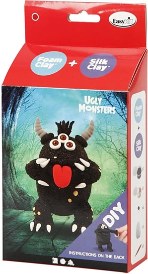 Knutselset Funny Friends: Zwart Monster - Foam Clay