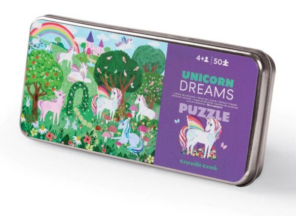 Eenhoorn Dromen (50) blikken doosje - Crocodile Creek  Legpuzzel - Afbeelding 1