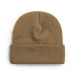 Mini Fashion™ - Eigen lettertype - Gepersonaliseerde Beanie Muts Camel / 1 / M (1.5-5 jaar) | Educatief Speelgoed
