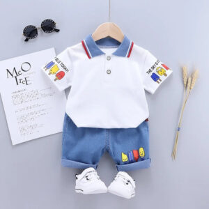 Mini Fashion™ - Comfortabel&Zacht - Jongens Zomerset Wit / 80 | Educatief Speelgoed