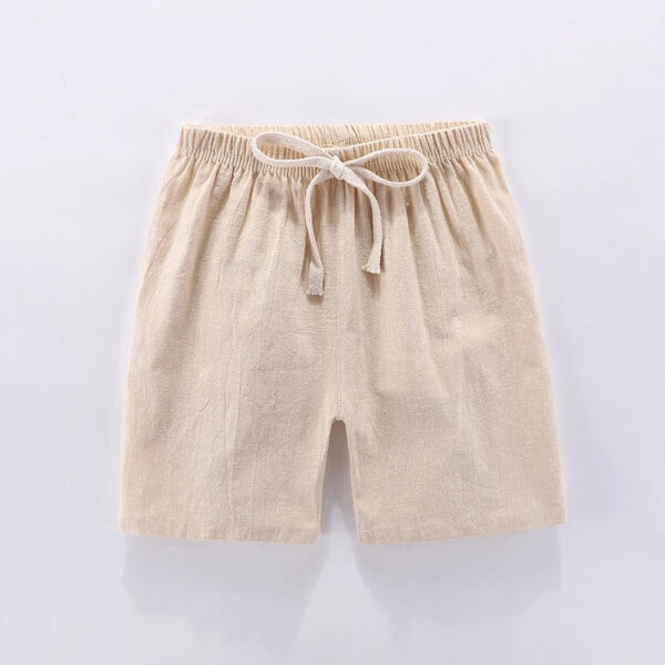 Mini Fashion™ - Sneldrogend Materiaal - Katoen-linnen Short Beige / 110 (5 jaar) | Educatief Speelgoed - Afbeelding 1