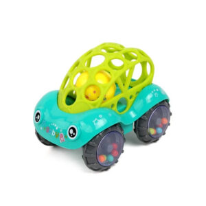 Ball Car™ - Rollende Rammelpret - Speelgoedauto Groen | Educatief Speelgoed