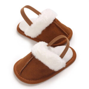 Mini Fashion™ - Zachte Zolen - Kinder Sloffen Bruin / 20 (6-12 maanden) | Educatief Speelgoed