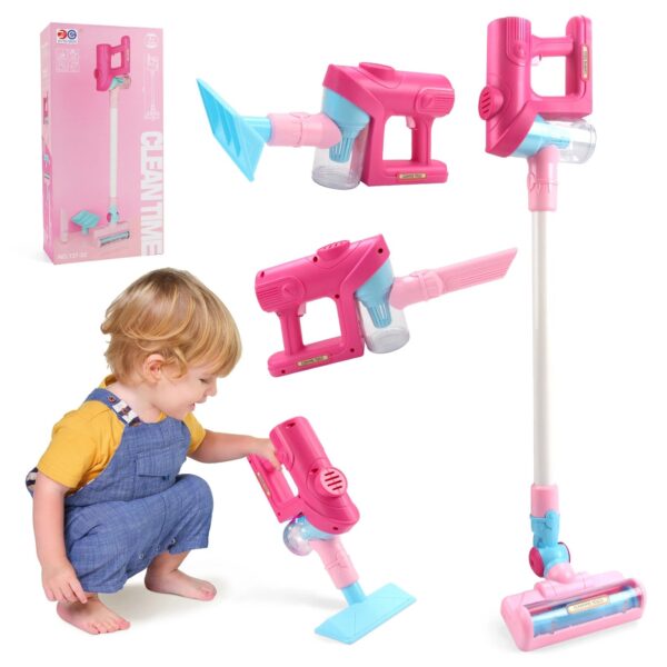 Cleantime™ - Kleine Stofvangers - Speelgoedstofzuiger Roze | Educatief Speelgoed - Afbeelding 1