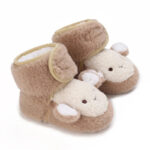 Mini Fashion™ - Warm&Comfort - Dieren Schoentjes Bruin - Schaap / 18 (12-18 maanden) | Educatief Speelgoed