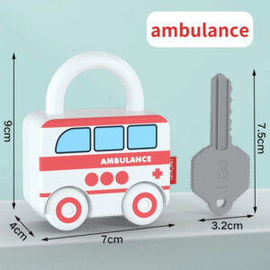 Puzzle Locks™ – Speel&Leer– Montessori Speelgoed Ambulance | Educatief Speelgoed