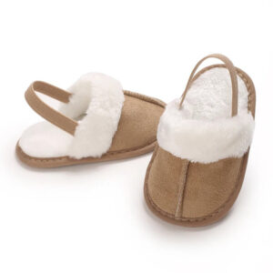 Mini Fashion™ - Zachte Zolen - Kinder Sloffen Apricot / 18 (0-6 maanden) | Educatief Speelgoed