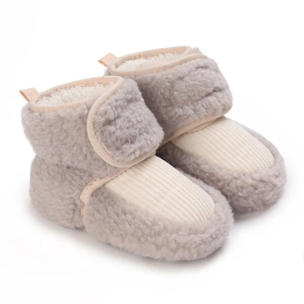 Mini Fashion™ - Warm&Comfort - Dieren Schoentjes Grijs / 17 (6-12 maanden) | Educatief Speelgoed - Afbeelding 1