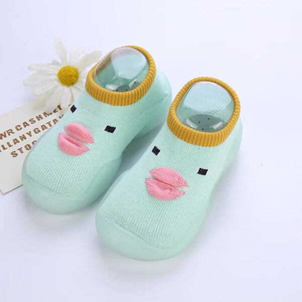 Mini Fashion™ - Slip Vaste Zool - Schoen Sokken Licht Groen / 24/25 (2-3 jaar) | Educatief Speelgoed - Afbeelding 1