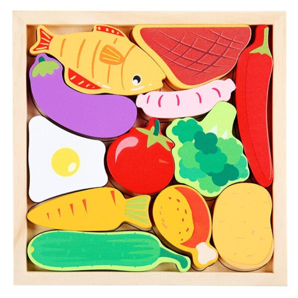 Woods™ - Wie past de vormen in de lijst? - Vormen puzzel (2+1 GRATIS) Groente | Educatief Speelgoed - Afbeelding 1