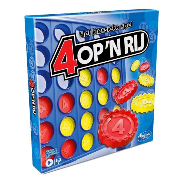 4 op 'n rij (= Vier op een rij) - Hasbro Denkspel - Afbeelding 1