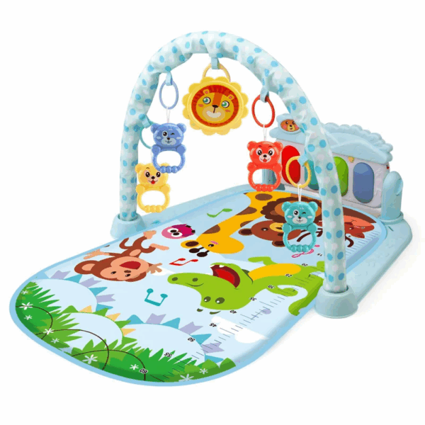 Musical Arch™ – Klanken&Kleuren– Baby Gym Dieren Blauw | Educatief Speelgoed - Afbeelding 1