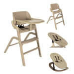 Kinderstoel Novi at Home® Curve Premium Sand Met Newbornset En Schommelonderstel