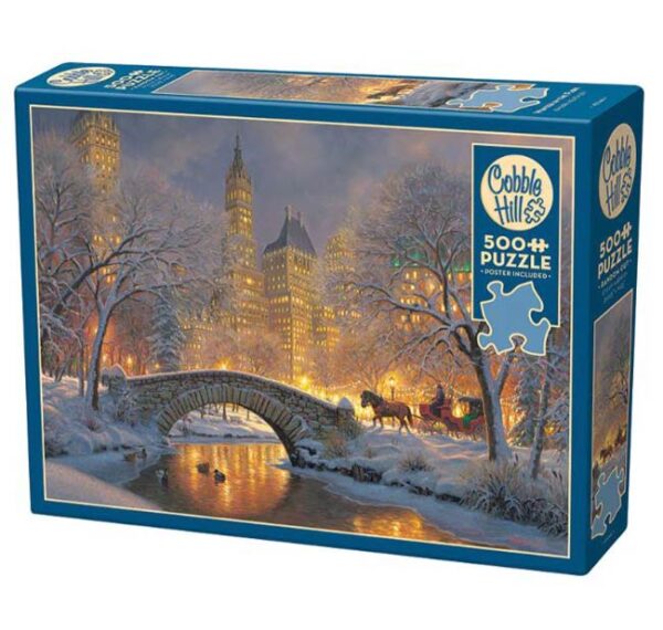 Winter in the Park (500) - Cobble Hill  Legpuzzel - Afbeelding 1