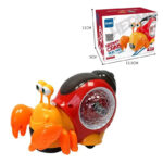 Music Snail™ -  Lichtgevend Speelmaatje - Speelgoed Slak&Krab Krab Rood | Educatief Speelgoed