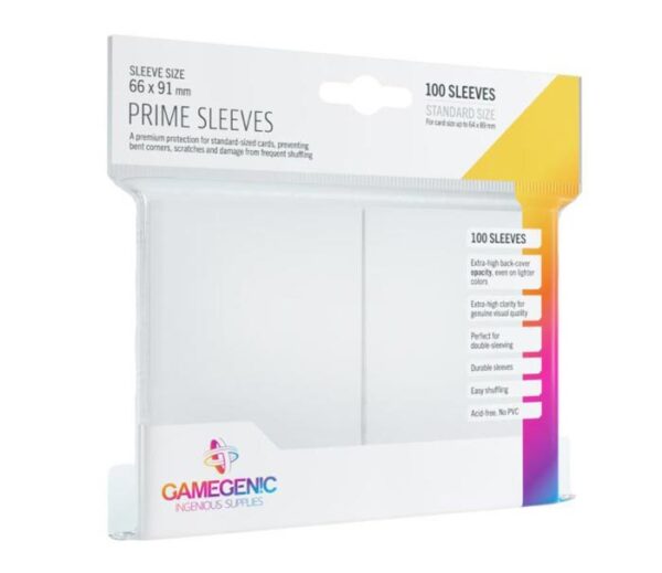 Standard Card Game Sleeves PRIME (66x91mm) WIT (100) - Gamegenic - Afbeelding 1