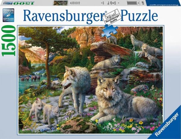 Wolven in de lente (1500) - Ravensburger  Legpuzzel - Afbeelding 1