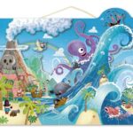 Houten magnetische puzzel: Piraten (100) - Speedy Monkey  Inlegpuzzel|Legpuzzel