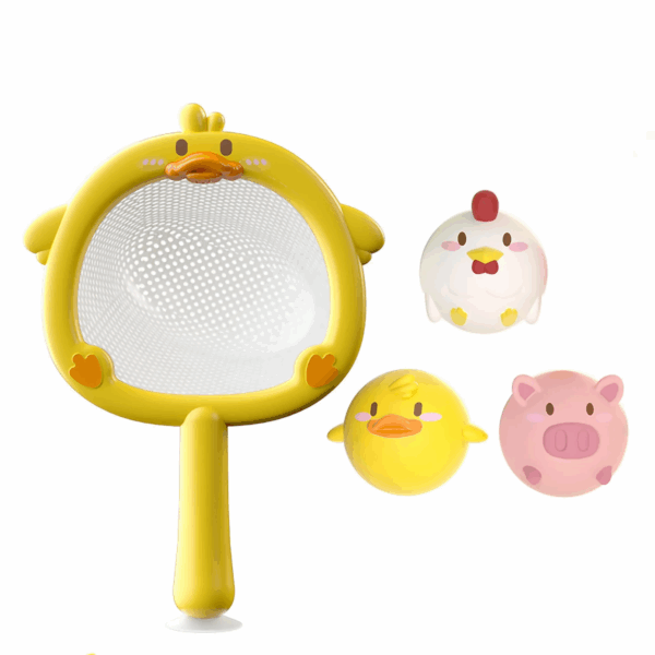 Squeaky Splash™ – Badfeestje – Visnet in bad Eendje | Educatief Speelgoed - Afbeelding 1