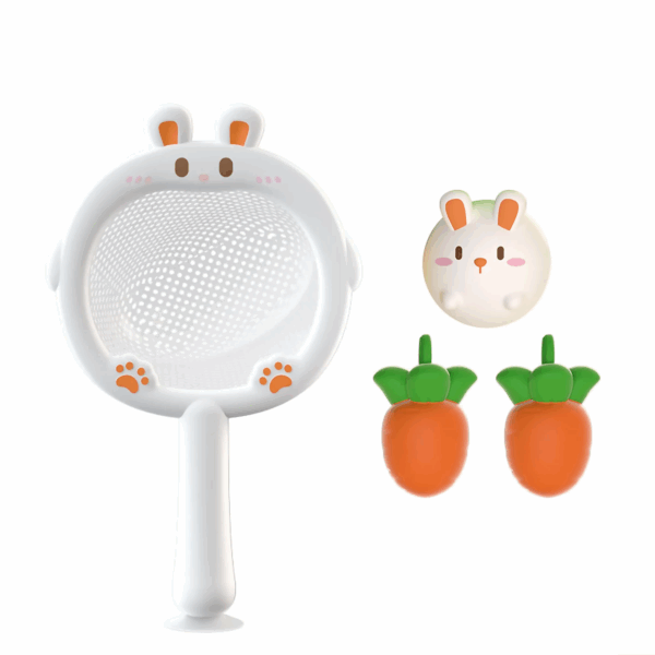 Squeaky Splash™ – Badfeestje – Visnet in bad Konijn | Educatief Speelgoed - Afbeelding 1