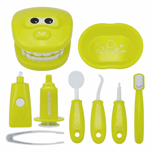 Tooth Time™ – Lachen&Leren– Tandarts Set Kinderen Geel | Educatief Speelgoed - Afbeelding 1