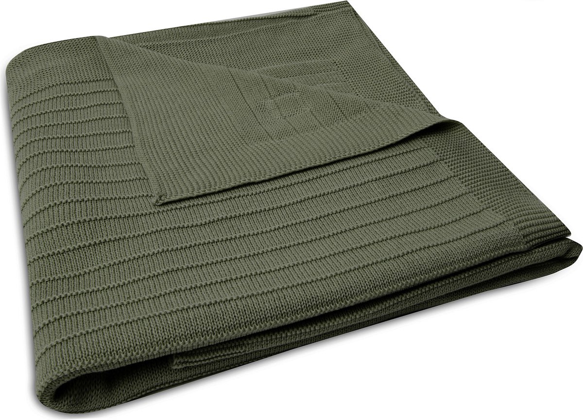 Deken Ledikant Jollein Pure Knit 100x150 Leaf Green Deken Ledikant Jollein Pure Knit 100x150 Leaf Green - Afbeelding 1
