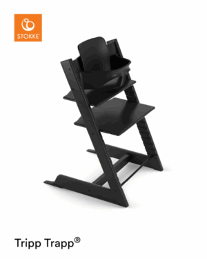 Set | Kinderstoel Stokke® Tripp Trapp® Black + Babyset