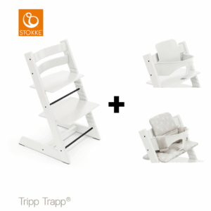 SET | Kinderstoel Stokke® Tripp Trapp® White met Babyset&Stoelverkleiner
