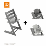 SET | Kinderstoel Stokke® Tripp Trapp® Storm Grey met Babyset&Stoelverkleiner