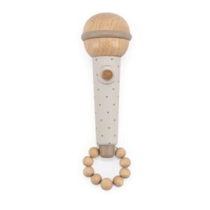 Houten Microfoon Label Label Nougat