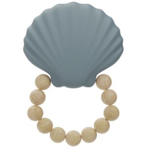 Houten Bijtring Label Label Blue