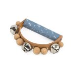 Hand Tamboerijn Label Label Hout Blue